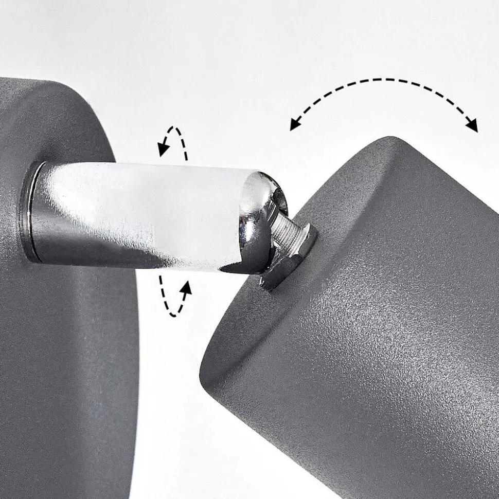 Applique Murale Baripada Anthracite, Chrome, 1 Lumiere