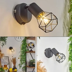 Applique Murale Baripada Anthracite, Chrome, 1 Lumiere