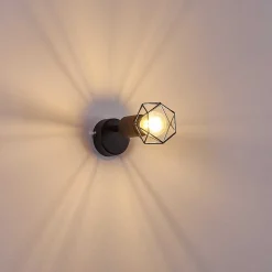 Applique Murale Baripada Noir, 1 Lumiere