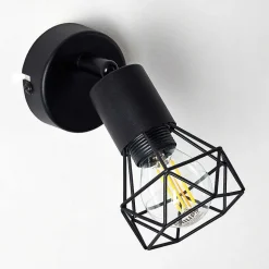 Applique Murale Baripada Noir, 1 Lumiere