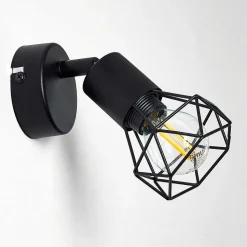 Applique Murale Baripada Noir, 1 Lumiere