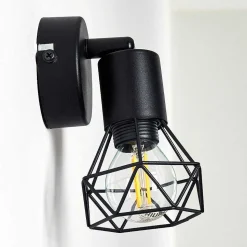 Applique Murale Baripada Noir, 1 Lumiere