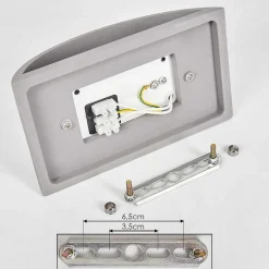 Applique Murale Braslo Gris, 1 Lumiere