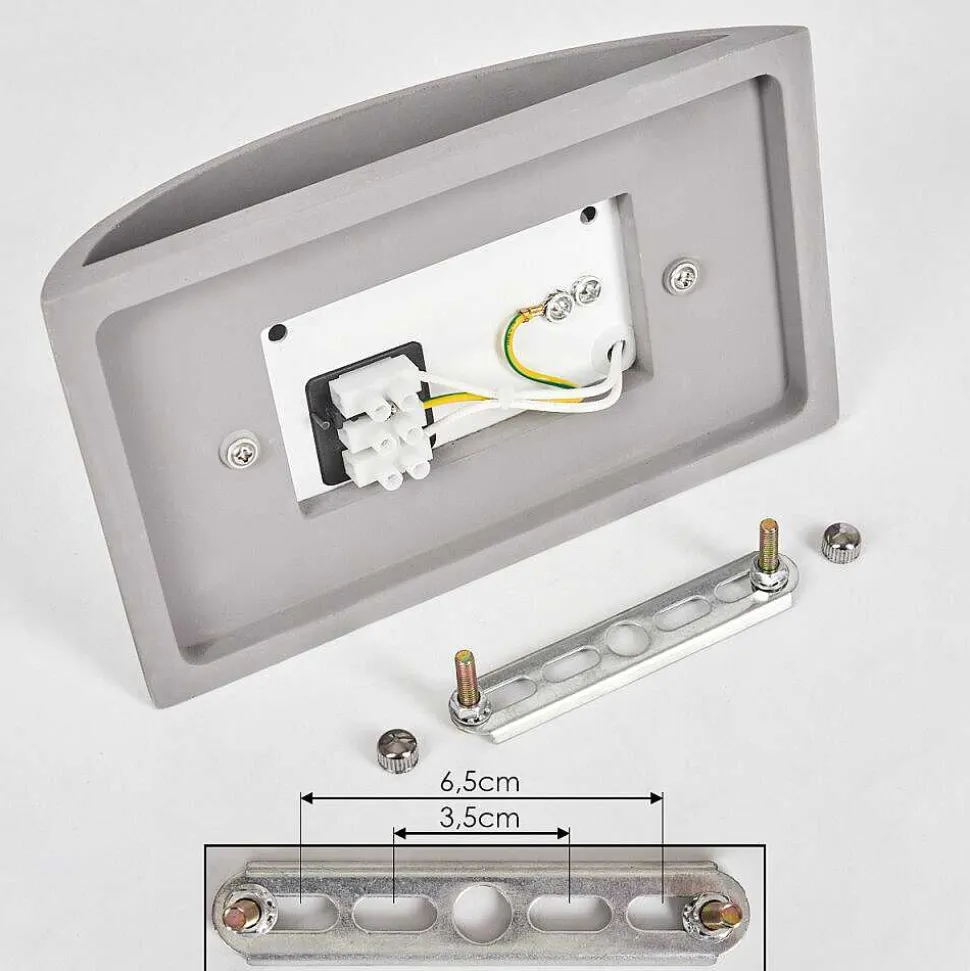 Applique Murale Braslo Gris, 1 Lumiere