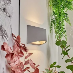 Applique Murale Braslo Gris, 1 Lumiere