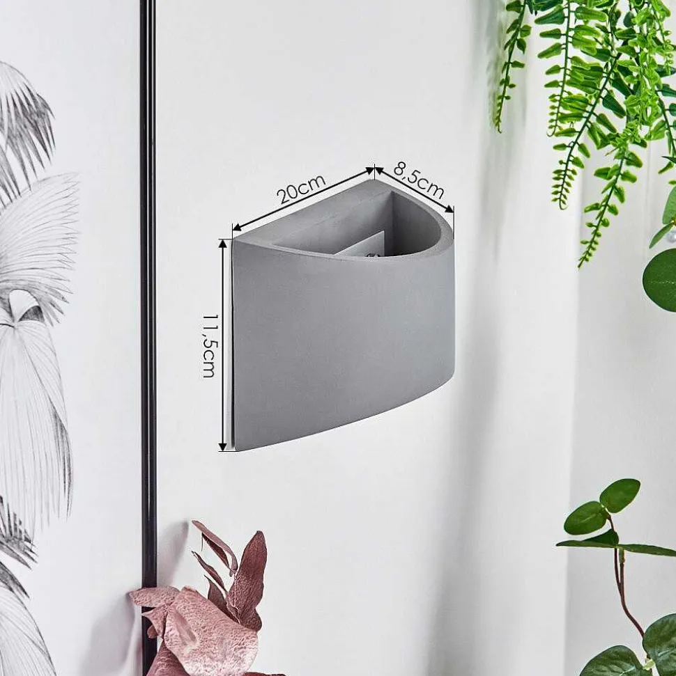 Applique Murale Braslo Gris, 1 Lumiere