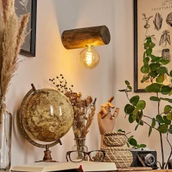 Applique Murale Canedo Bois Fonce, 1 Lumiere