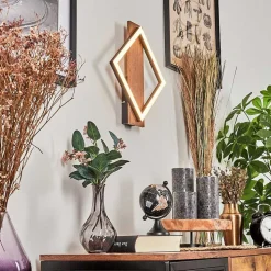 Applique Murale Cascade Led Brun, Couleur Bois, Noir, 1 Lumiere