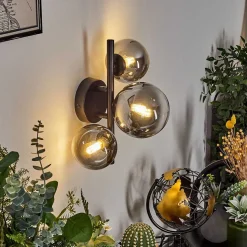 Applique Murale Chehalis Noir, 3 Lumieres