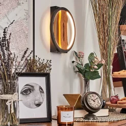 Applique Murale Cornol Led Ecru, Noir, 1 Lumiere