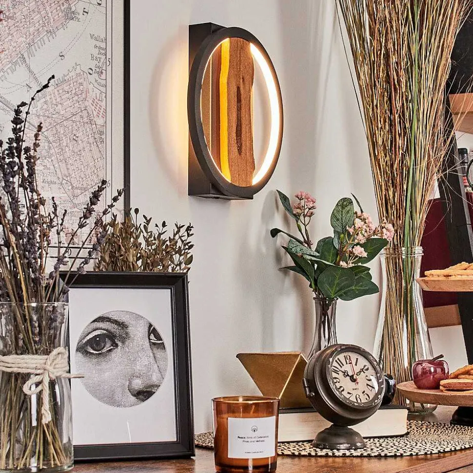 Applique Murale Cornol Led Ecru, Noir, 1 Lumiere