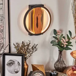 Applique Murale Cornol Led Ecru, Noir, 1 Lumiere