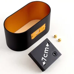 Applique Murale Dapp Noir Dore, 1 Lumiere