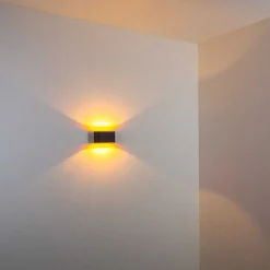 Applique Murale Dapp Or, Noir, 1 Lumiere