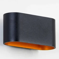 Applique Murale Dapp Or, Noir, 1 Lumiere