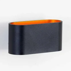 Applique Murale Dapp Or, Noir, 1 Lumiere