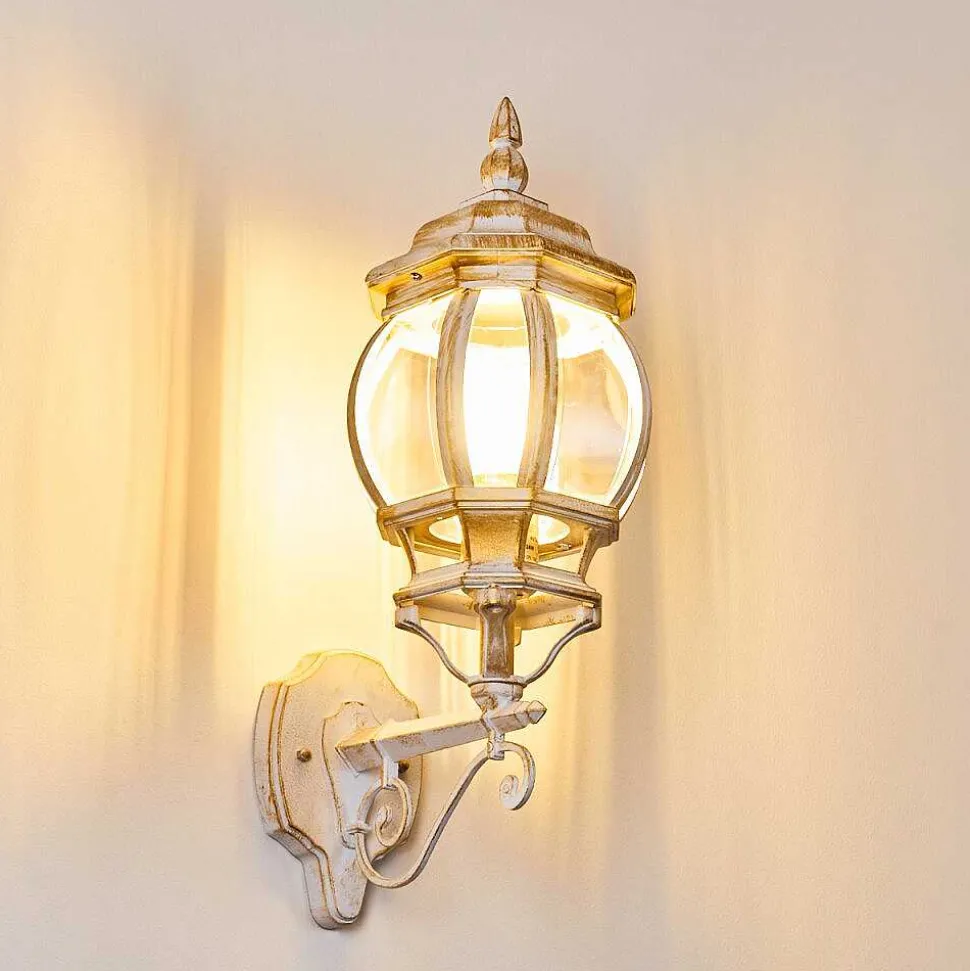 Applique Murale D'Exterieur Lentua Or, Blanc, 1 Lumiere