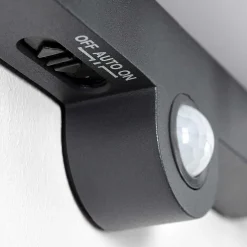 Applique Murale D'Exterieur Lansing Led Anthracite, 1 Lumiere, Detecteur De Mouvement