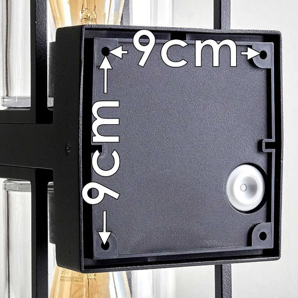 Applique Murale D'Exterieur Palanga Noir, 2 Lumieres