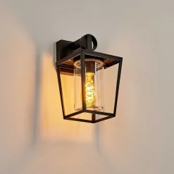 Applique Murale D'Exterieur Heinonen Noir, 1 Lumiere