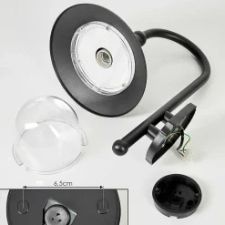 Applique Murale D'Exterieur Elgin Noir, 1 Lumiere