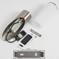 Applique Murale D'Exterieur Caserta Nickel Mat, 1 Lumiere, Detecteur De Mouvement