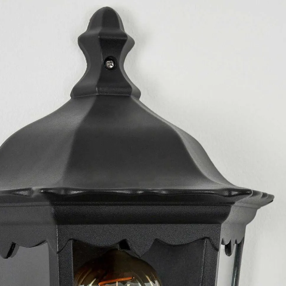 Applique Murale D'Exterieur Hongkong Noir, 1 Lumiere