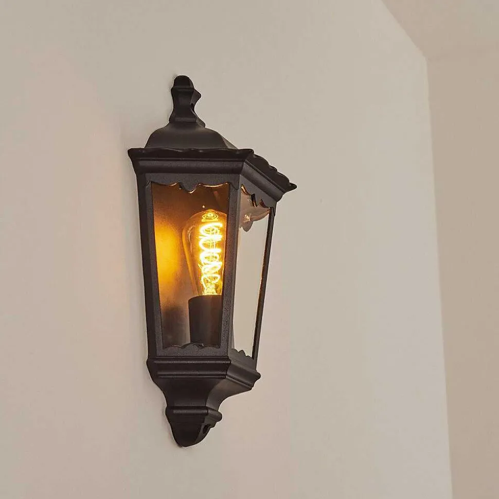 Applique Murale D'Exterieur Hongkong Noir, 1 Lumiere