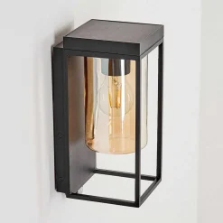 Applique Murale D'Exterieur Palanga Led Noir, 1 Lumiere, Detecteur De Mouvement