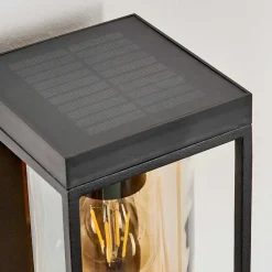 Applique Murale D'Exterieur Palanga Led Noir, 1 Lumiere, Detecteur De Mouvement