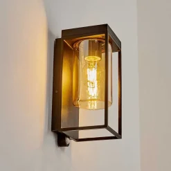 Applique Murale D'Exterieur Palanga Led Noir, 1 Lumiere, Detecteur De Mouvement