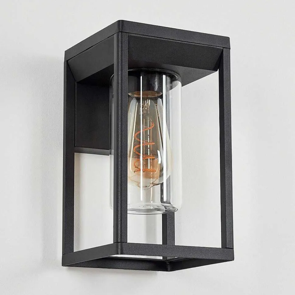 Applique Murale D'Exterieur Palanga Noir, 1 Lumiere