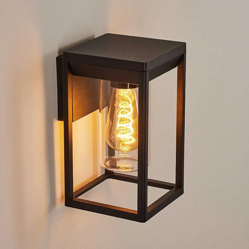 Applique Murale D'Exterieur Palanga Noir, 1 Lumiere