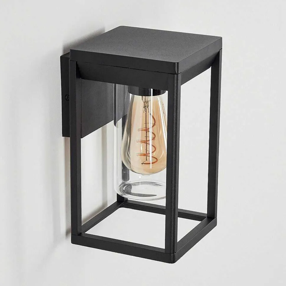 Applique Murale D'Exterieur Palanga Noir, 1 Lumiere