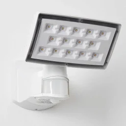 Applique Murale D'Exterieur Loit Led Blanc, 1 Lumiere, Detecteur De Mouvement