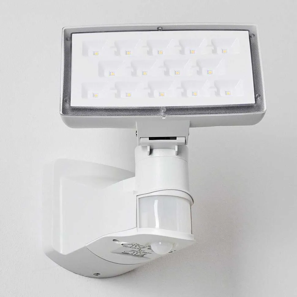 Applique Murale D'Exterieur Loit Led Blanc, 1 Lumiere, Detecteur De Mouvement