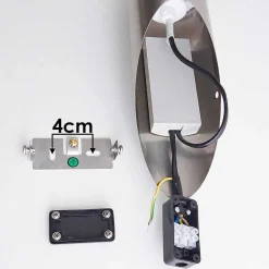 Applique Murale D'Exterieur Norburg Acier Inoxydable, 1 Lumiere, Detecteur De Mouvement