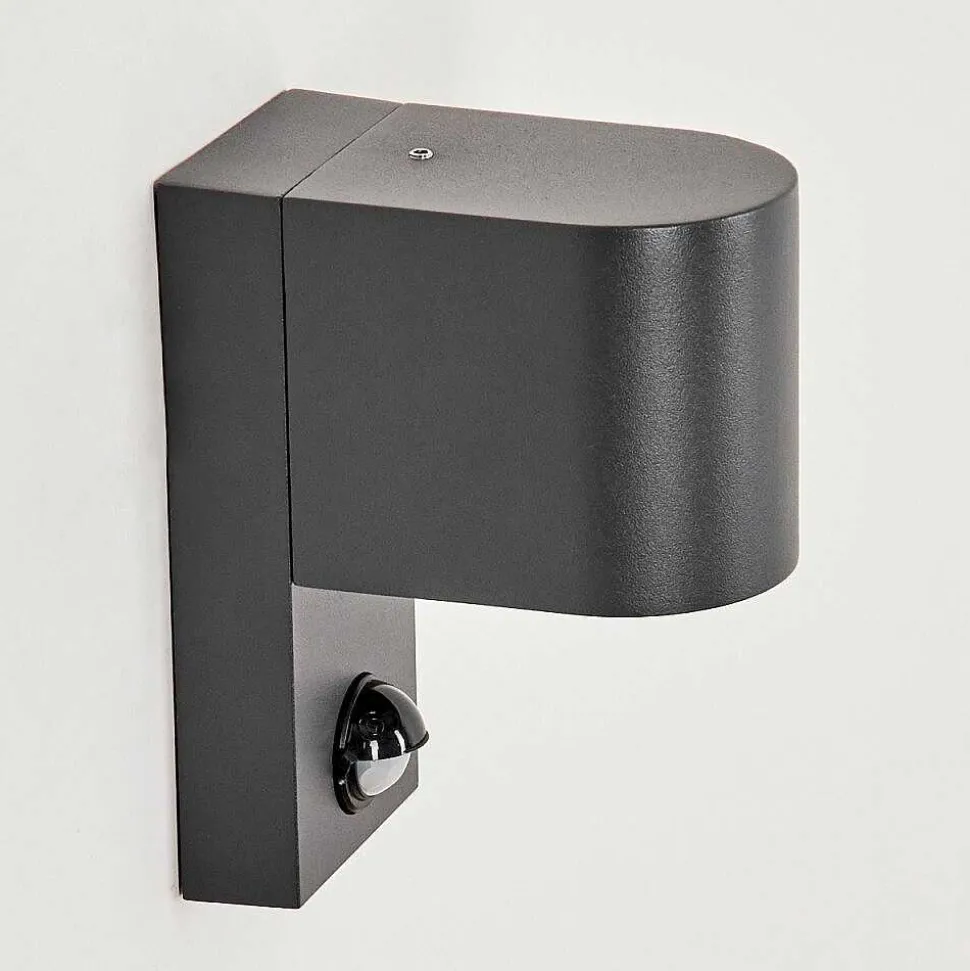 Applique Murale D'Exterieur Kingstown Anthracite, Transparent, 1 Lumiere, Detecteur De Mouvement