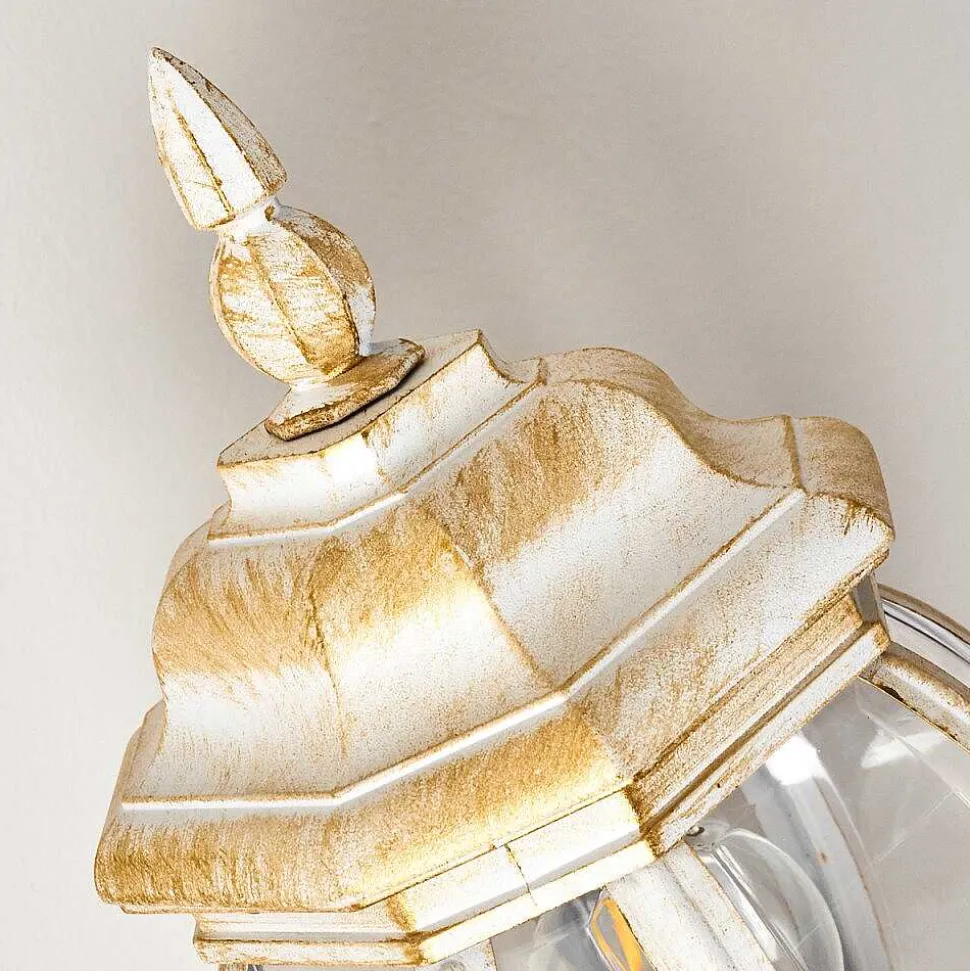 Applique Murale D'Exterieur Lentua Or, Blanc, 1 Lumiere, Detecteur De Mouvement