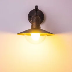 Applique Murale D\\'Exterieur Broni Rouille, 1 Lumiere