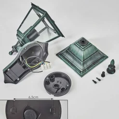 Applique Murale D'Exterieur Naofe Vert, Noir, 1 Lumiere, Detecteur De Mouvement