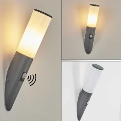 Applique Murale D'Exterieur Caserta Anthracite, 1 Lumiere, Detecteur De Mouvement