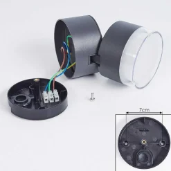 Applique Murale D'Exterieur Papagayos Led Anthracite, 1 Lumiere, Changeur De Couleurs