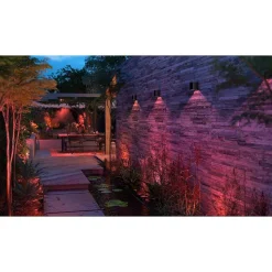 Applique Murale D'Exterieur Philips Hue Resonate Led Noir, 1 Lumiere, Changeur De Couleurs