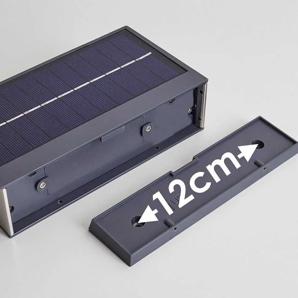 Applique Murale D'Exterieur Attu Led Nickel Mat, 1 Lumiere, Detecteur De Mouvement