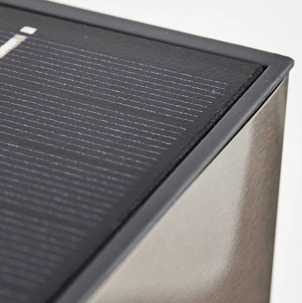 Applique Murale D'Exterieur Attu Led Nickel Mat, 1 Lumiere, Detecteur De Mouvement