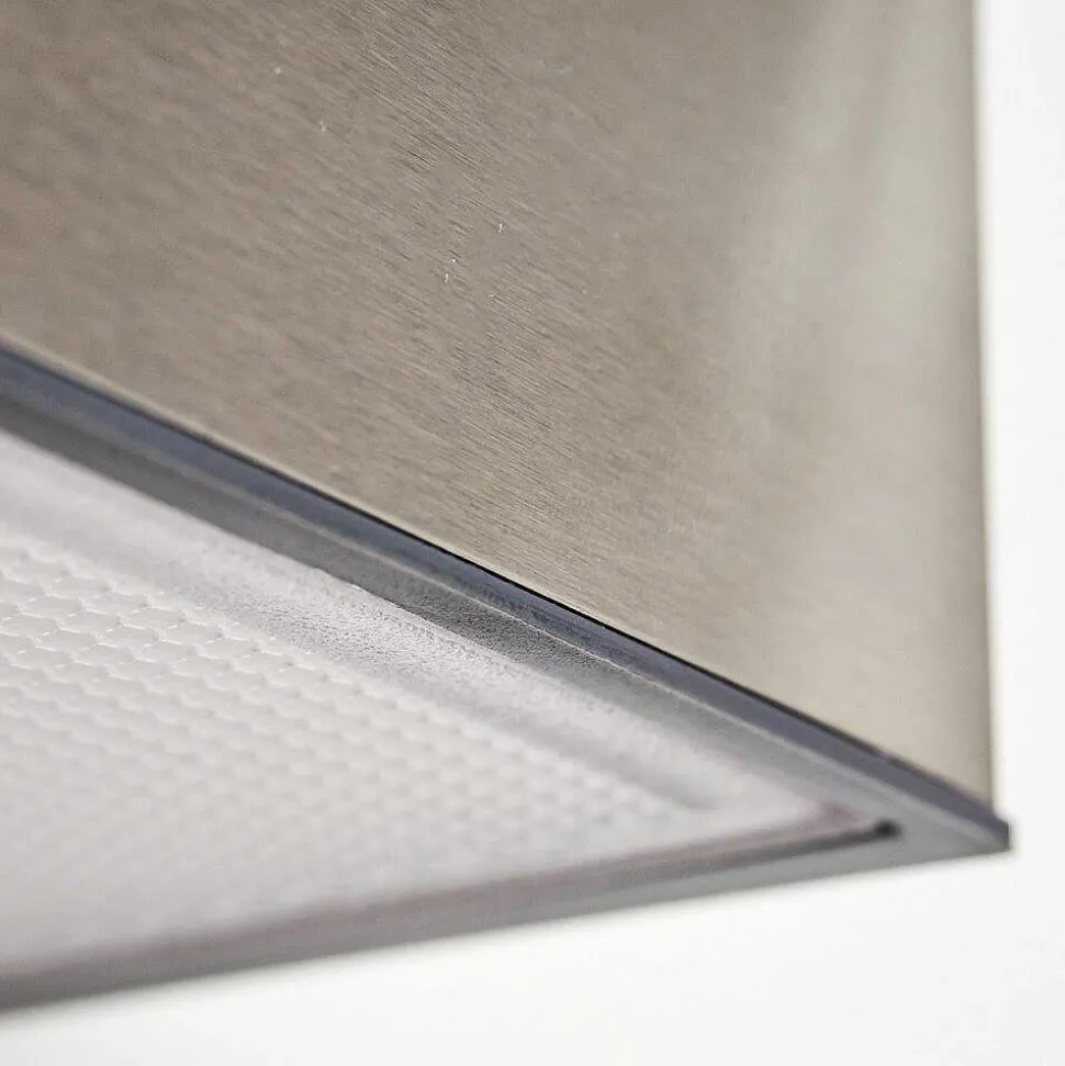 Applique Murale D'Exterieur Attu Led Nickel Mat, 1 Lumiere, Detecteur De Mouvement