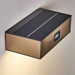 Applique Murale D'Exterieur Attu Led Nickel Mat, 1 Lumiere, Detecteur De Mouvement