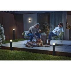 Applique Murale D'Exterieur Ledvance Cube Gris, 1 Lumiere, Changeur De Couleurs