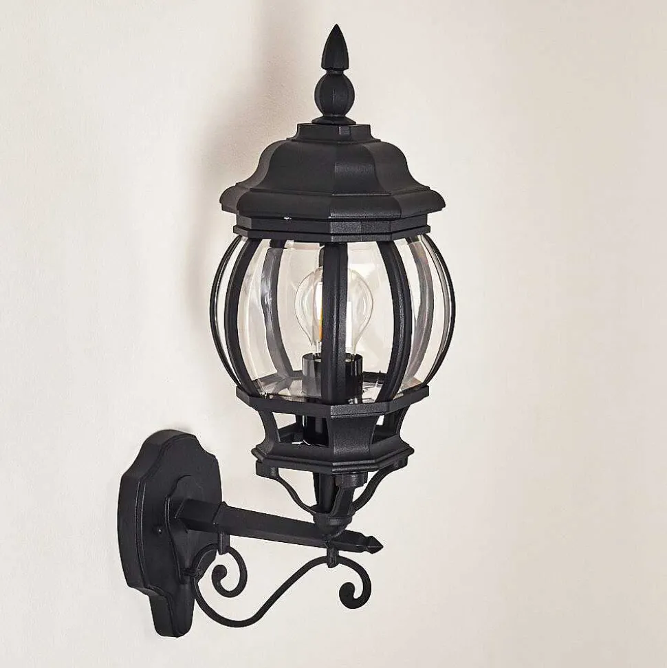 Applique Murale D'Exterieur Lentua Noir, 1 Lumiere